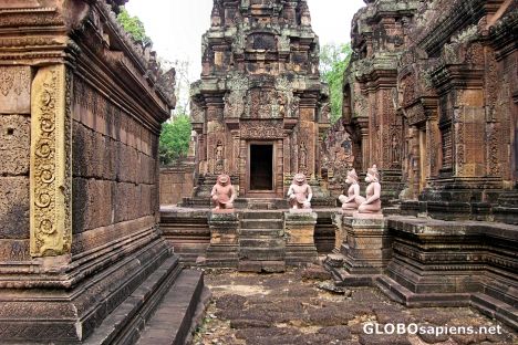 Postcard Banteay Srei (The Pink Temple), Near Kbal Spean