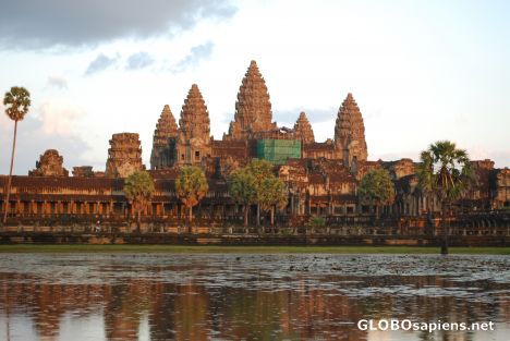 Postcard Towers of Angkor Wat temple