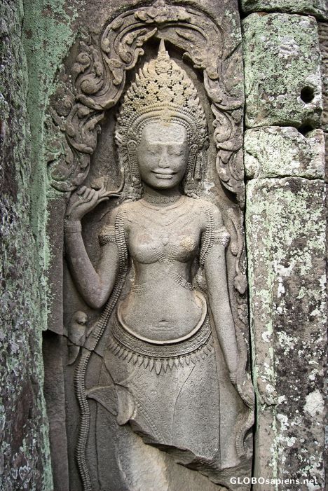 Postcard Wall Carving, Bayon Temple, Angkor Thom