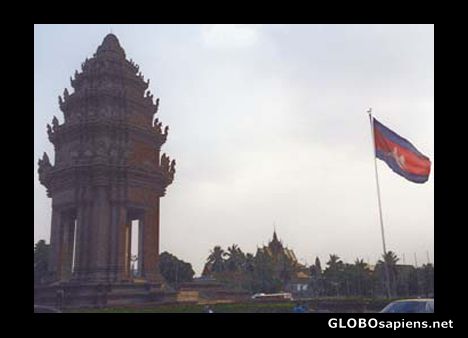 Postcard Monument in Phnom Penh.