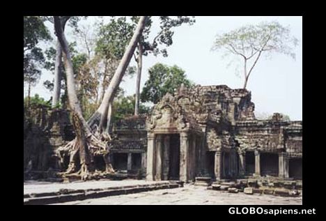 Postcard Angkor temple view.