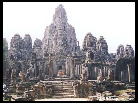 Postcard Angkor Thom temple.