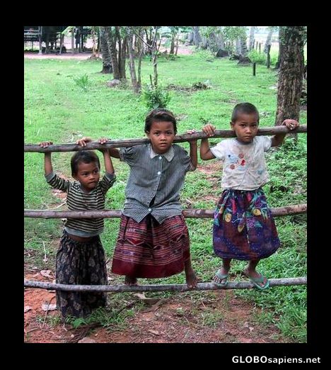 Postcard cambodian children