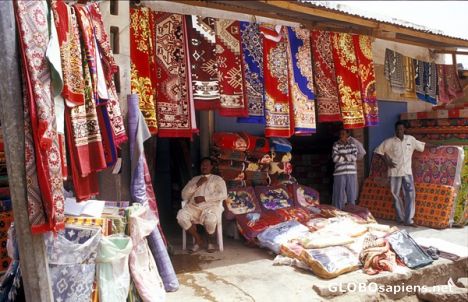 Postcard Market scene from Ndjamena
