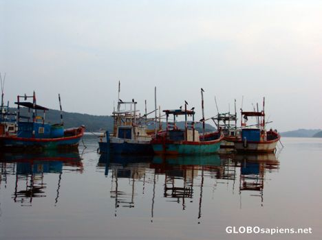 Postcard Trincomalee Fishing Boats