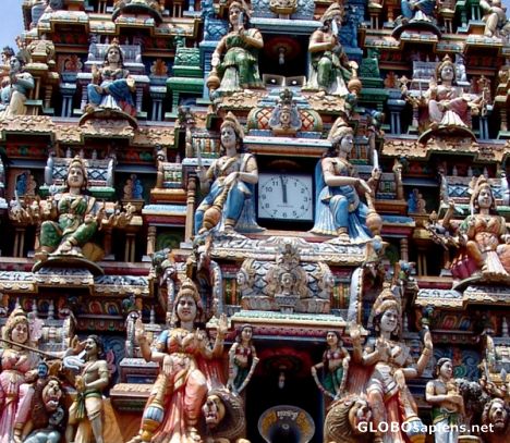 Postcard Trincomalee Hindu Temple Ornamentation