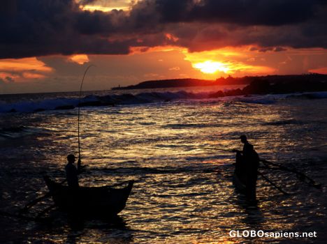 Postcard Sunset fishing