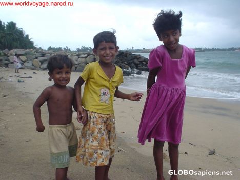 Postcard galle,children of the old fort