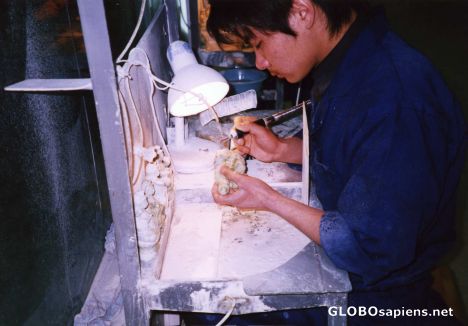 Postcard Jade workers