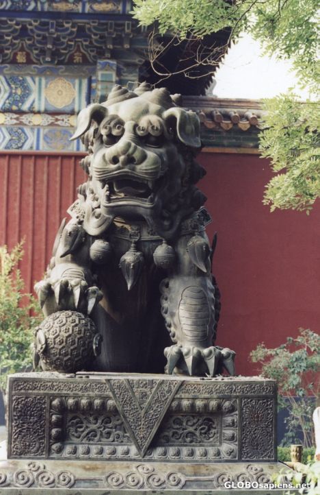 Postcard Lion guarding the Temple