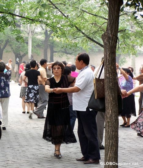 Postcard Couple Jiving at the Temple of Heaven Park