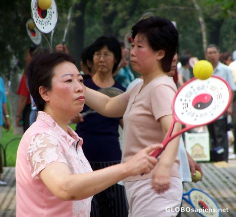 Postcard TaiChi Ball at the Temple of Heaven Park
