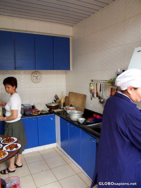 Postcard Family Kitchen in the siheyuan, Hutong