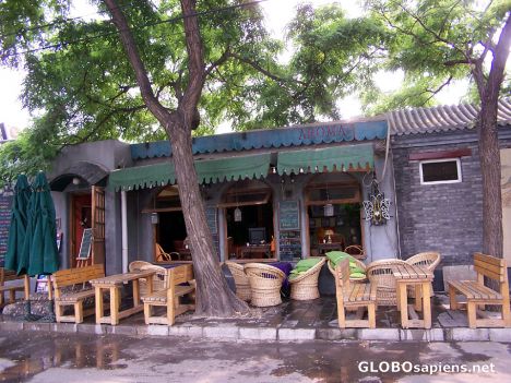 Postcard Local restaurant by the waterway, Hutong