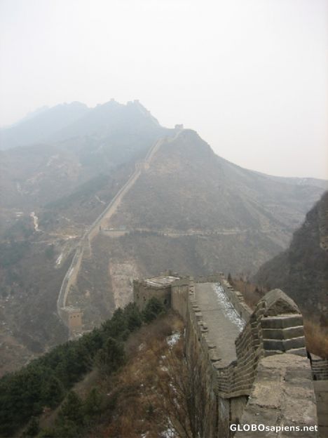 Postcard Great wall with no people!