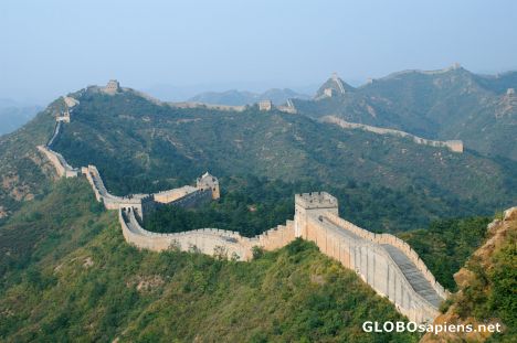 Postcard Jinshanling Great Wall, overview