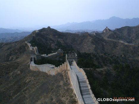 Postcard Mutianyu, Great Wall of China.