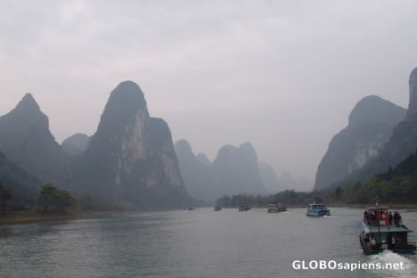 Postcard Cruising the Lijang River 2