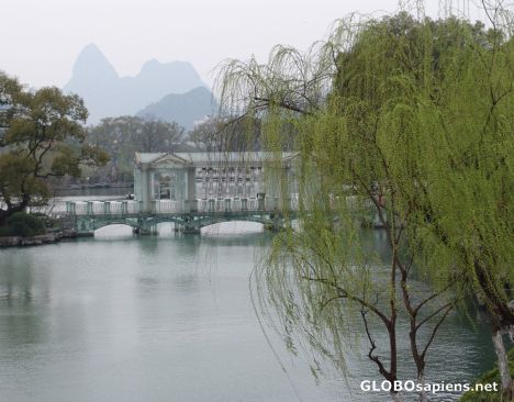 Postcard Guilin Li River from Downtown