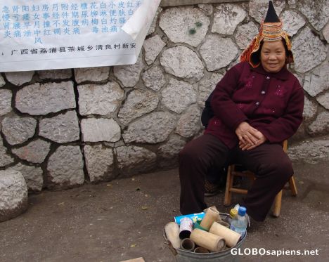 Postcard Chinese Tribal Lady