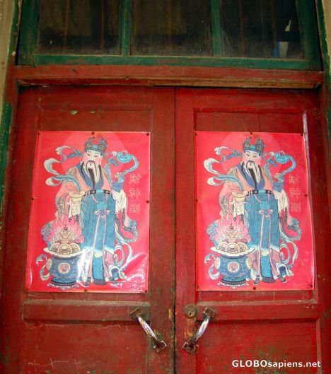 Postcard Old Guilin Door
