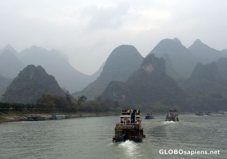 Postcard River Cruising to Yangshuo