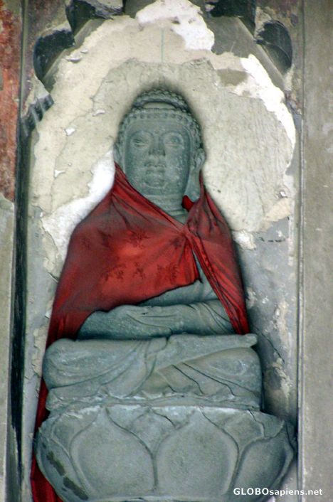 Postcard Pan Men's Ruigang Pagoda Buddha on 1st storey