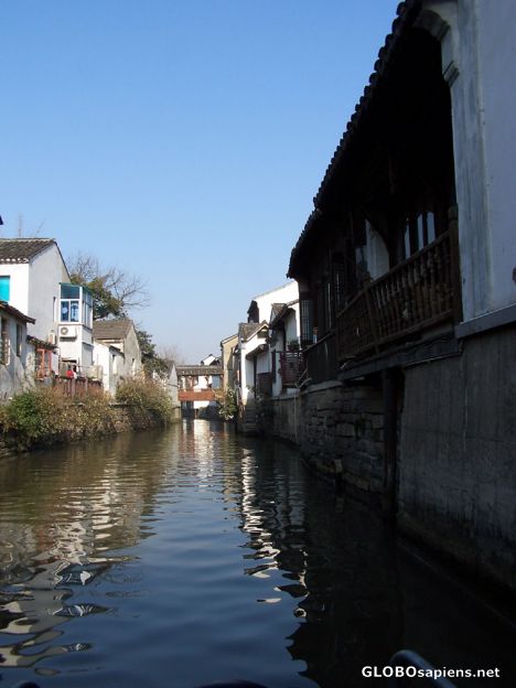 Postcard the canals of the old Suzhou