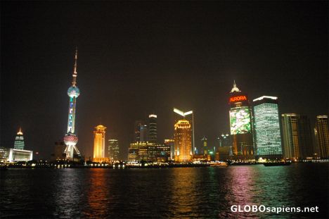 Postcard Shanghai by night