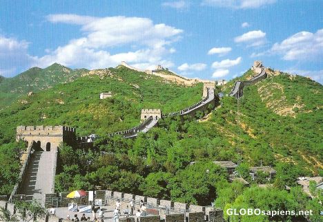 Postcard Chinese Wall, China.