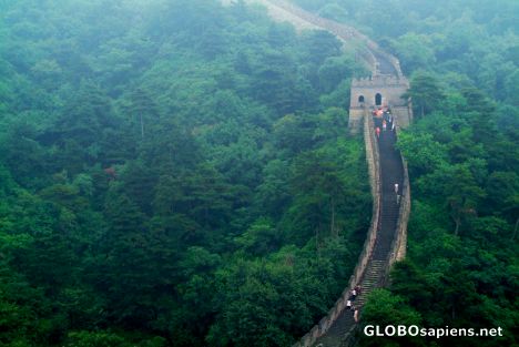 Postcard Mutianyu (CN) - the Great Wall in bad weather