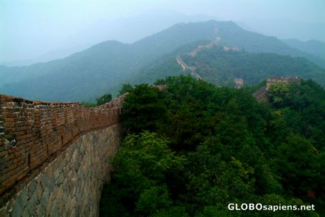 Postcard Mutianyu (CN) - poorly visible Great Wall of China