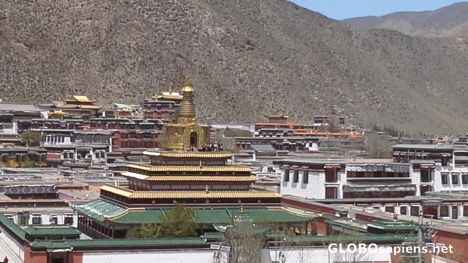 Postcard Pagoda in Labrang Monastery