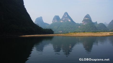 Postcard Li River's karst formations