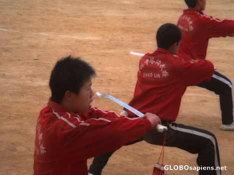 Postcard training at Shaolin KungFu school