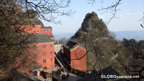 Postcard Wudangshan monastery