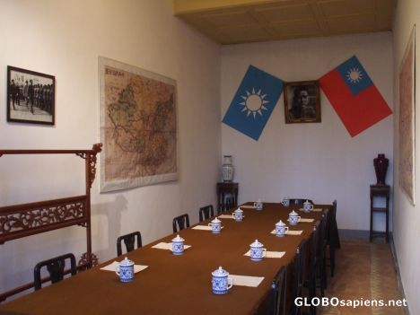 Postcard Chiang Kai-Shek's boardroom