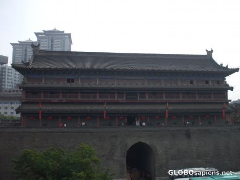 Postcard Xian City Walls - Main Gate Tower