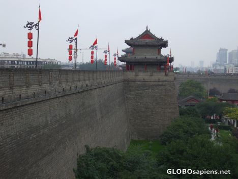 Postcard Xian's Massive City Walls