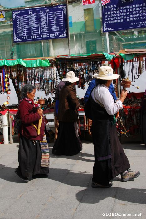 Postcard Pilgrims on the Barkhor