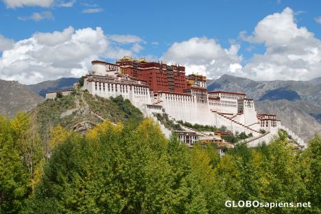 Postcard View of Potala Palace from Palhalupuk monastery