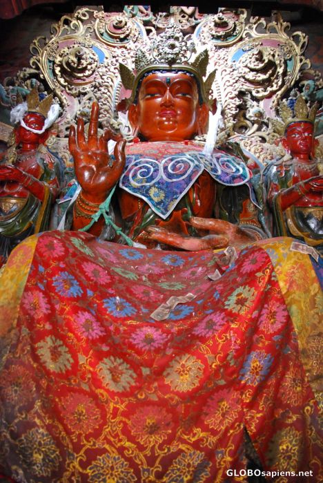 Postcard Red Buddha