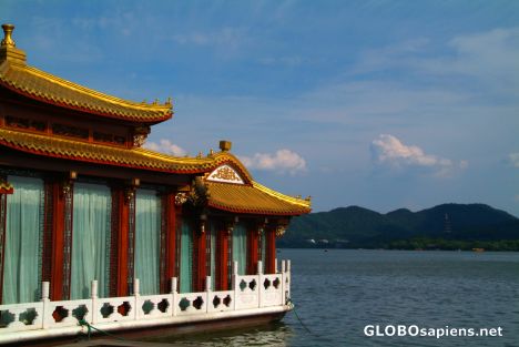 Postcard Hangzhou (CN) - boat house