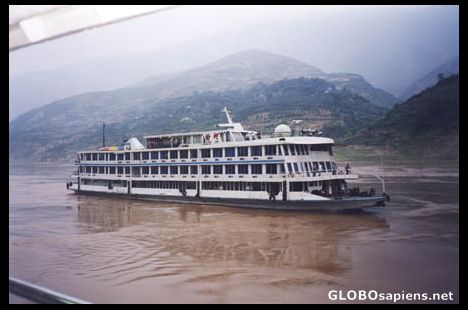 Postcard The ferry for the YangTze cruise.