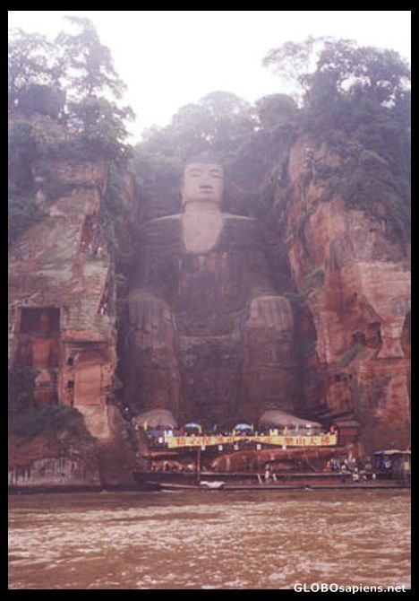 Postcard The Leshan Big Budha.