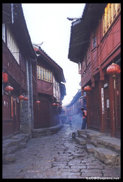 Postcard Lijiang old quarter.