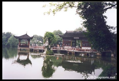 Postcard hangzhou lake.