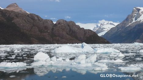 Postcard Little icebergs in Calvo Fjord