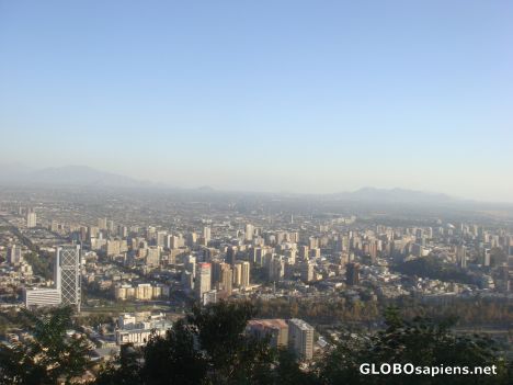 Postcard View of Santiago from Cerro San Cristobal