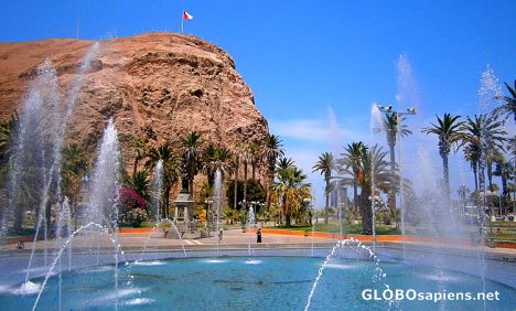 Postcard Arica Fountain